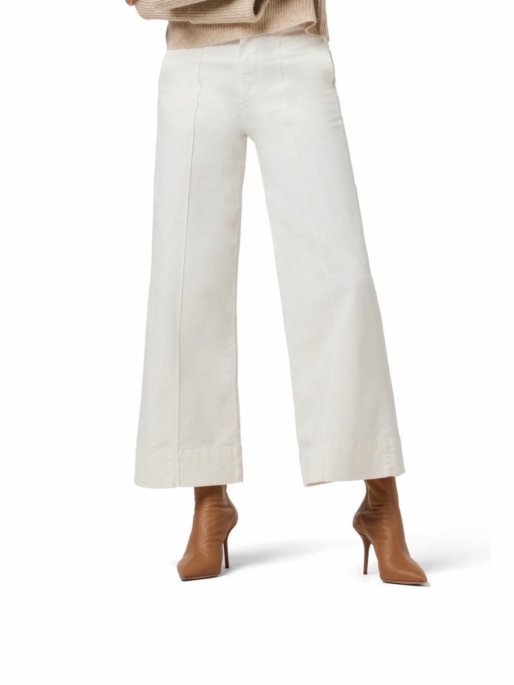 Joe's Jeans  The Madison High Rise Ankle Trouser Jeans Milk Size 25 Wide Leg
